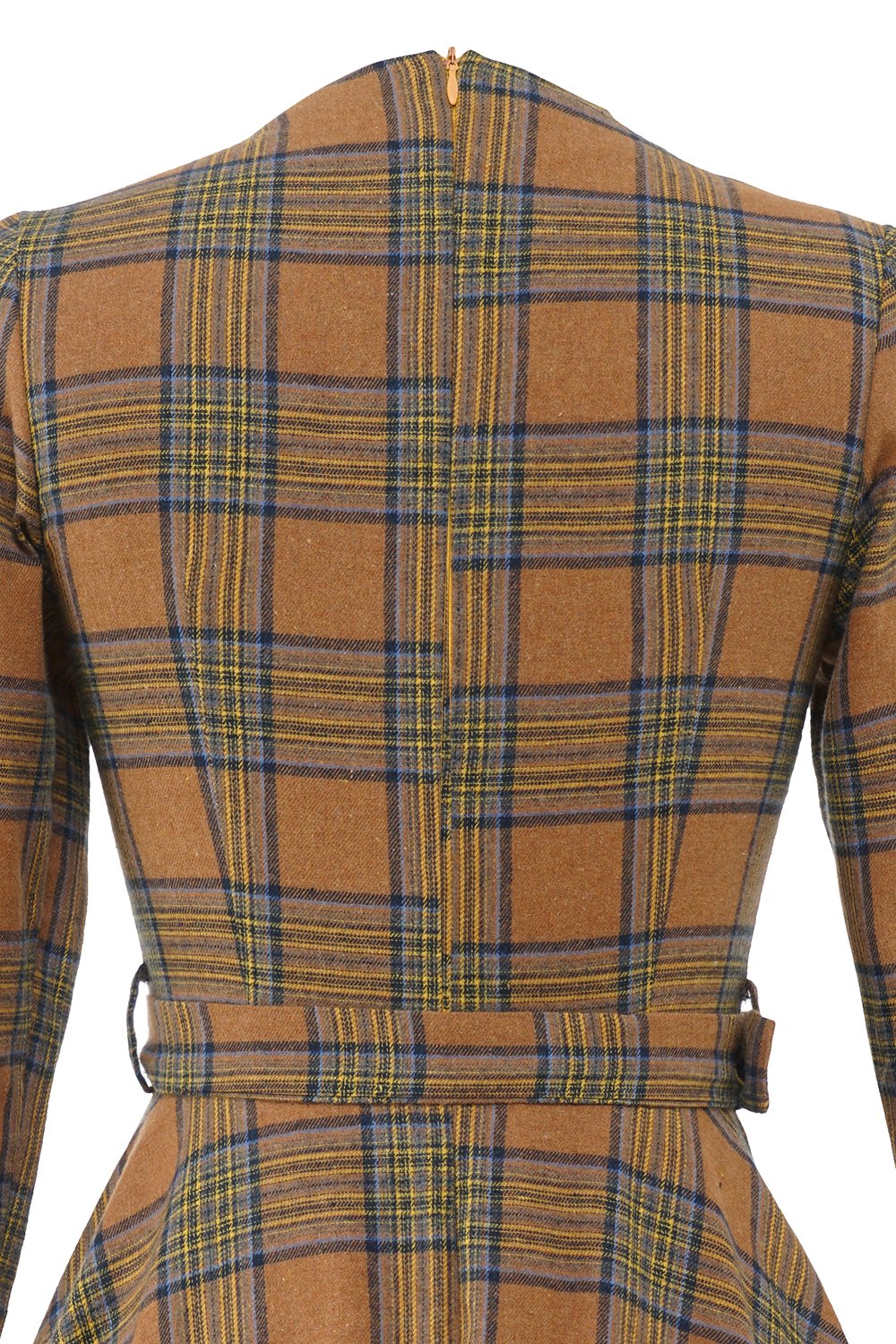 Szara sukienka w kratę Vintage