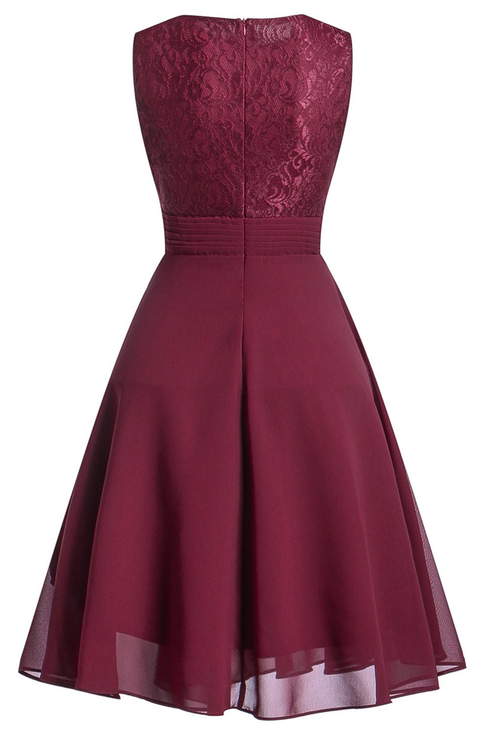 Granatowa koronkowa Sukienka Na Wesele z marszczeniami