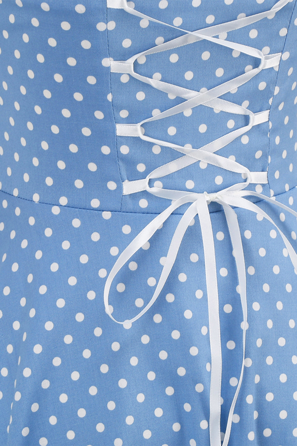 Retro Polka Dots Halter Open Back Sukienka