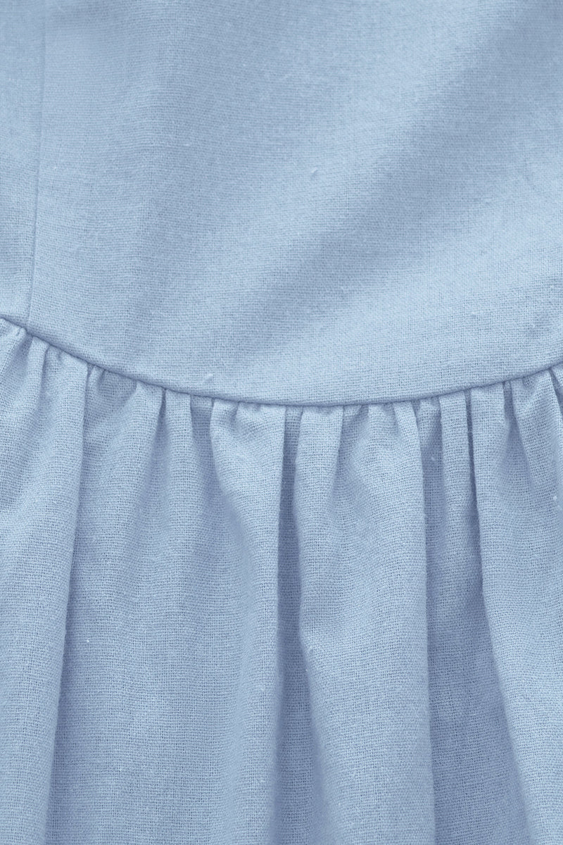 Załaduj obraz do przeglądarki galerii, Niebieska Kwadratowy Dekolt Sukienki Letnie Vintage