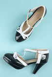 Vintage czerwone t-strap obcasy