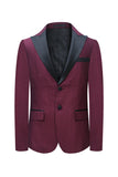 Burgundy Peak Lapel 2 sztuki Męskie garnitury na bal maturalny