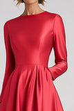 Elegancka sukienka Coral A Line Z Długim Rękawem Dla Matki Panny Młodej