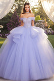 Lawendowa suknia balowa bez ramiączek sukienka Quinceanera
