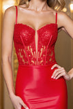 Czerwona koronkowa gorset bodycon sukienka na powrót do domu