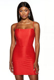 Pomarańczowa sukienka na cienkie ramiączka Bodycon Mini Homecoming