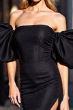 sukienka z bufiastymi rękawami Bodycon z odkrytymi ramionami