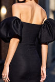 sukienka z bufiastymi rękawami Bodycon z odkrytymi ramionami