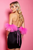 sukienka bodycon mini bez ramiączek na powrót do domu