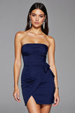Bodycon Granatowa Sukienka Na Powrót Do Domu