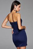 Bodycon Granatowa Sukienka Na Powrót Do Domu