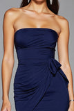 Bodycon Granatowa Sukienka Na Powrót Do Domu