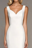 Ivory Bodycon Sweetheart Krótka sukienka robocza z falbankami
