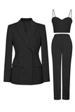 Purple Peak Lapel 3-częściowe dwurzędowe damskie garnitury na studniówkę