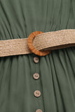 Letnia sukienka Army Green A Line z paskiem