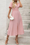 Letnia sukienka Blush A Line Z Dekoltem W Szpic