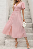 Letnia sukienka Blush A Line Z Dekoltem W Szpic