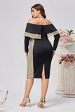 Plus Size bodycon Satynowa Do Kolan Sukienka Dla Matki Panny Młodej
