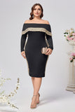 Plus Size bodycon Satynowa Do Kolan Sukienka Dla Matki Panny Młodej