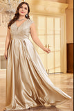 Różowy Plus Size Satynowa Długa Sukienka Dla Matki Panny Młodej