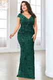 Błyszcząca bordowa długa sukienka dla matki panny młodej plus size