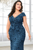 Błyszcząca bordowa długa sukienka dla matki panny młodej plus size
