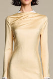 Champgane Bodycon Długie Rękawy Gość Weselny Dres