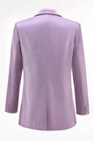 Purple Peak Lapel One Button 2-częściowe garnitury damskie