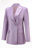 Purple Peak Lapel One Button 2-częściowe garnitury damskie