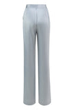 Dusty Blue Peak Lapel 2-częściowy garnitur damski z szarfą