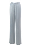 Dusty Blue Peak Lapel 2-częściowy garnitur damski z szarfą