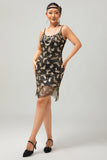 złota cekinowa sukienka vintage bodycon 1920s