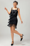 cekinowa krótka sukienka Gatsby Bodycon z 1920 roku z frędzlami