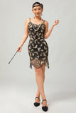 złota cekinowa sukienka vintage bodycon 1920s