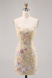 Morelowa kwiatowa haftowana sukienka bodycon Homecoming
