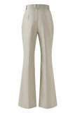 Szaro-zielone 2-częściowe garnitury damskie Slim Fit z guzikiem