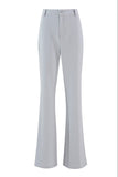 Srebrny 2-częściowy dwurzędowy klapa w szpic Slim Fit damski garnitur