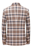 Vintage Peak Lapel Slim Fit 2-częściowe czarne niebieskie męskie garnitury w kratkę
