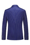 2-częściowe męskie garnitury z klapami Blue Peak Lapel