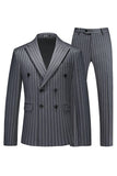 2-częściowe męskie garnitury z klapami Blue Peak Lapel