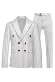 2-częściowe męskie garnitury z klapami Blue Peak Lapel