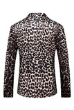 Leopard Peak Lapel 2-częściowe męskie garnitury na studniówkę