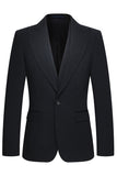 Peak Lapel 3-częściowe jednoguzikowe czarne męskie garnitury ślubne slim fit