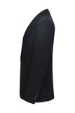 Peak Lapel 3-częściowe jednoguzikowe czarne męskie garnitury ślubne slim fit
