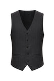 Peak Lapel 3-częściowe jednorzędowe kawowe garnitury męskie