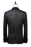 Czarne tekstury Peak Lapel 2-częściowe garnitury balowe