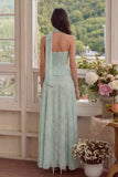 Sukienka midi bez ramiączek w kolorze Dusty Sage Chiffon A-Line