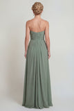 Dusty Sage Sweetheart A Line Marched Chiffon Mother of the Brides Dress z rozcięciem