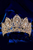 Luksusowa kryształowa tiara z Złotą koroną Królowej Królowej Studniówki