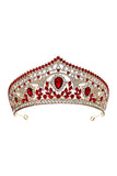 Luksusowa Kryształowa Tiara Złotej Korony Księżniczki